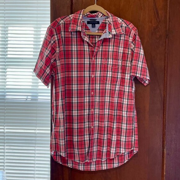Tommy Hilfiger Other - Tommy Hilfiger Short Sleeve Button Down Plaid Shirt